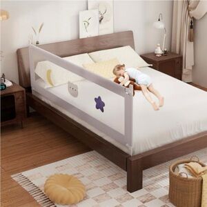 Gray Bed Safety Rail for Kids